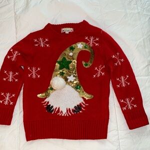 Poof Girl Gnome Xmas Sweater size 4 girls